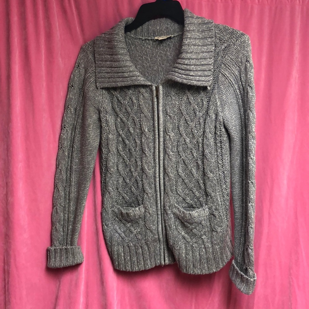 Grey knitted sweater